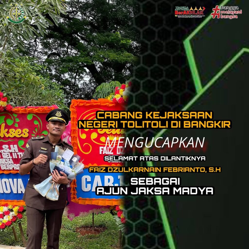 Selamat dan sukses atas dilantiknya Faiz Dzulkarnain Febrianto, S.H
