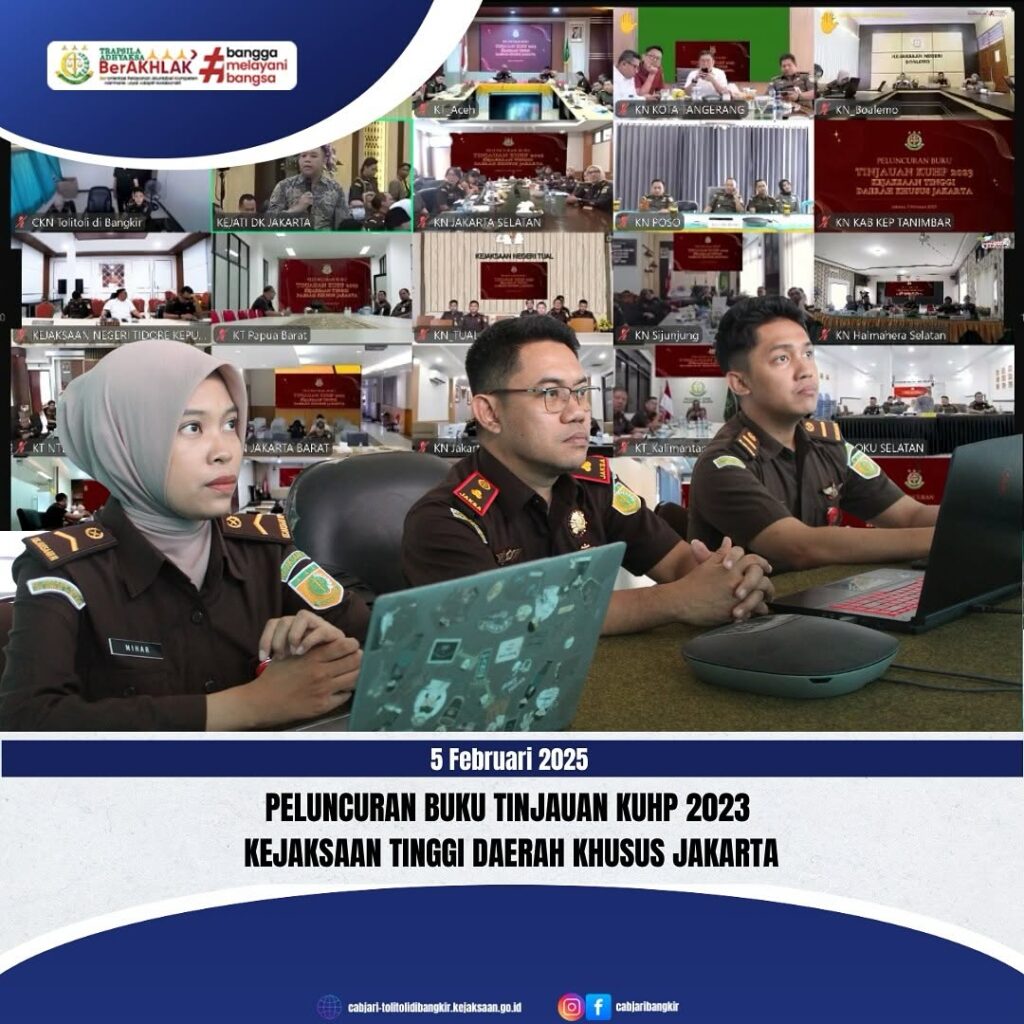 Zoom Peluncuran Buku Tinjauan KUHP 2023 Kejaksaan Tinggi Daerah Khusus Jakarta