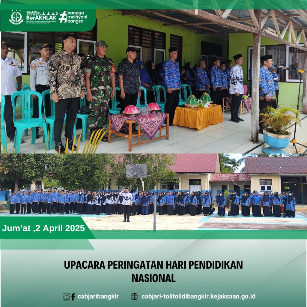 Upacara Peringatan Hari Pendidikan Nasional bertempat di SMK 1 Dampal Selatan